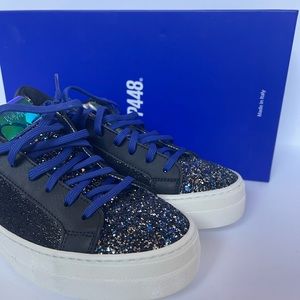 P448 Black Glitter Sneakers